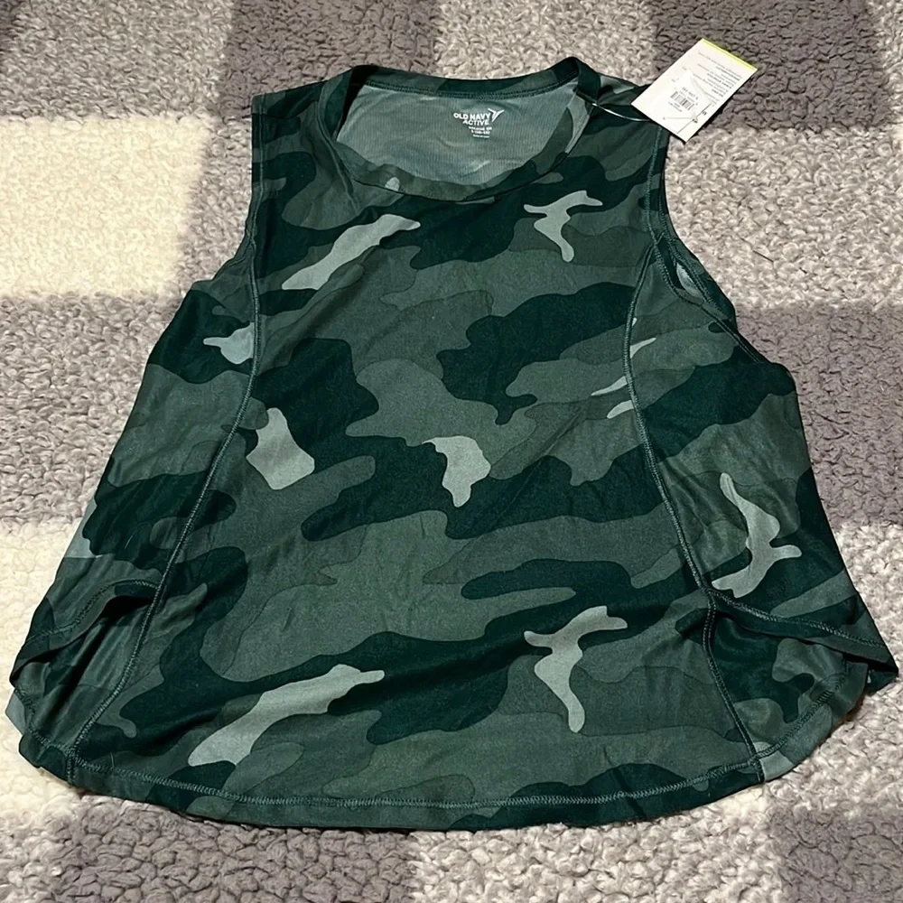 New Old Navy Girls Camo Loose Tank Top Size Large 10-12 NWT
